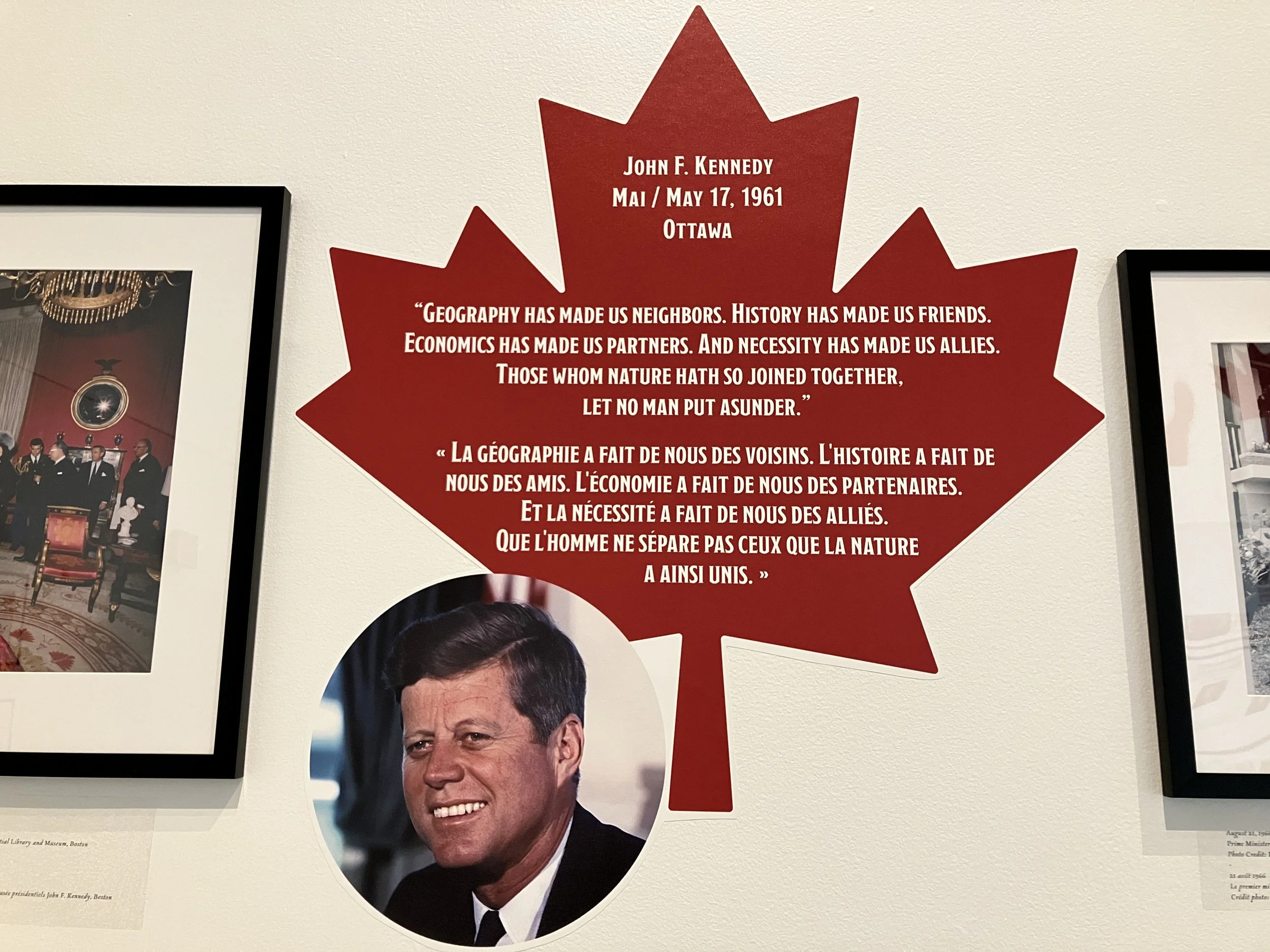 A quote from U.S. President John F. Kennedy is highlighted in the exhibition. Photo by Diplomatica Global Media.