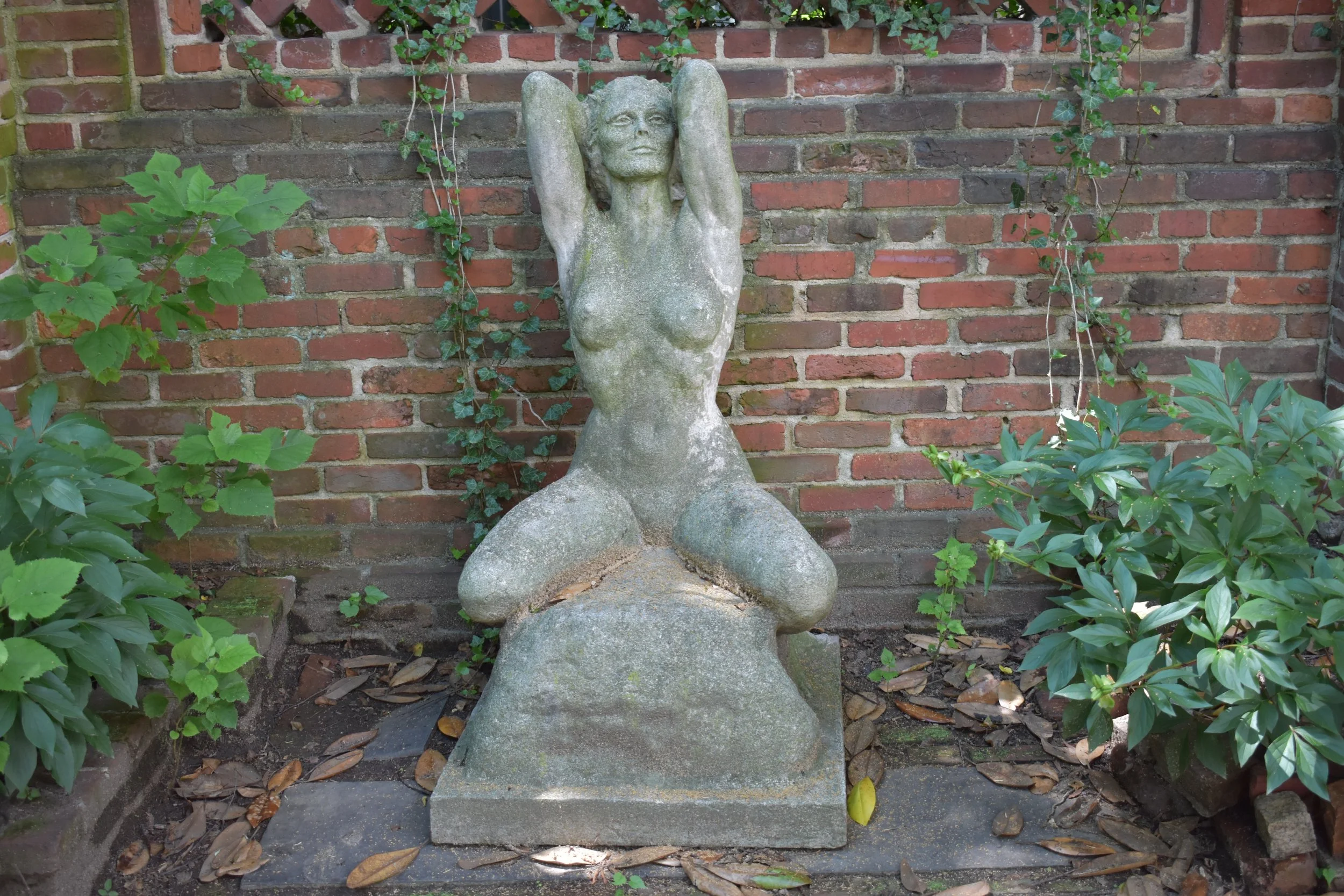 Several of Alice Pike Barney's sculptures remain in the garden of the Embassy of Latvia. Photo by Diplomatica Global Media.