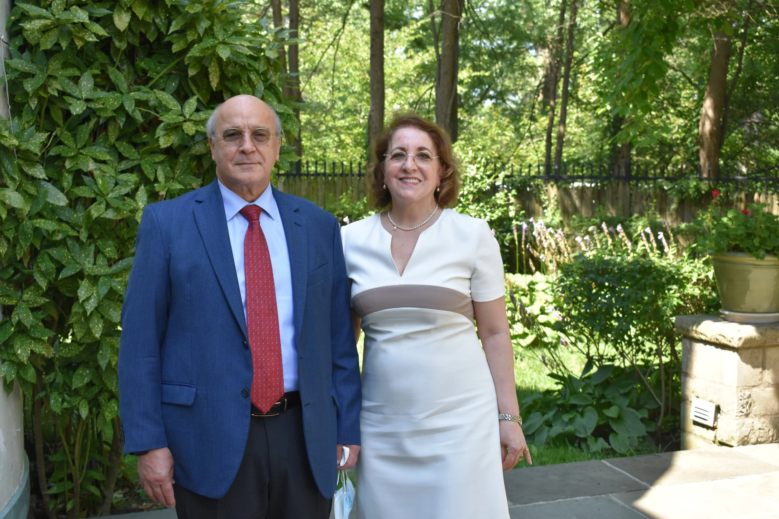 Ambassador and Mrs. Boutache at The Elms. Photo by Molly McCluskey.