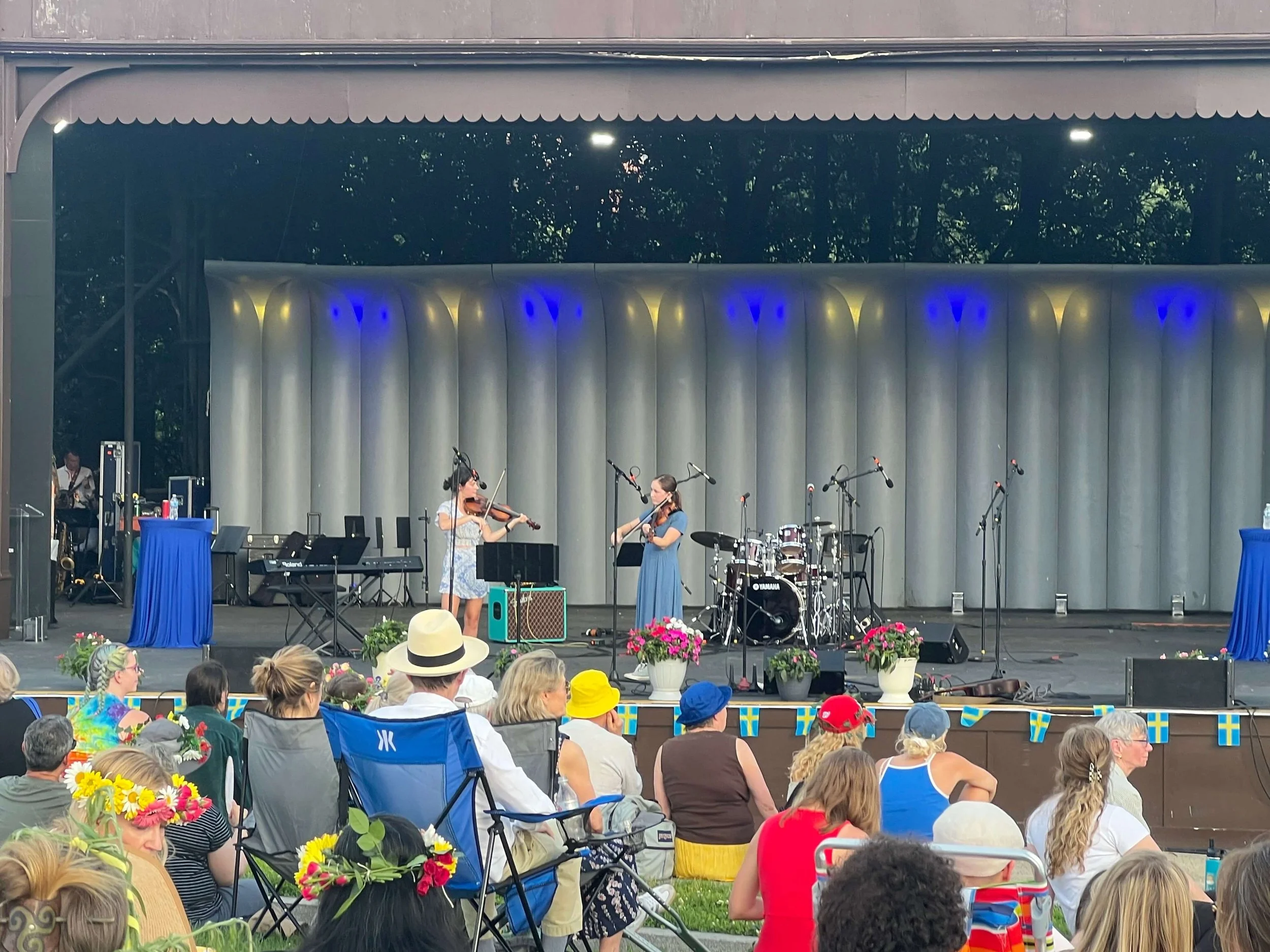   Musicians delighted the crowds during the Swedish Midsummer celebration .  Photo by Peerawut Ruangsawasdi for Diplomatica Global Media.   