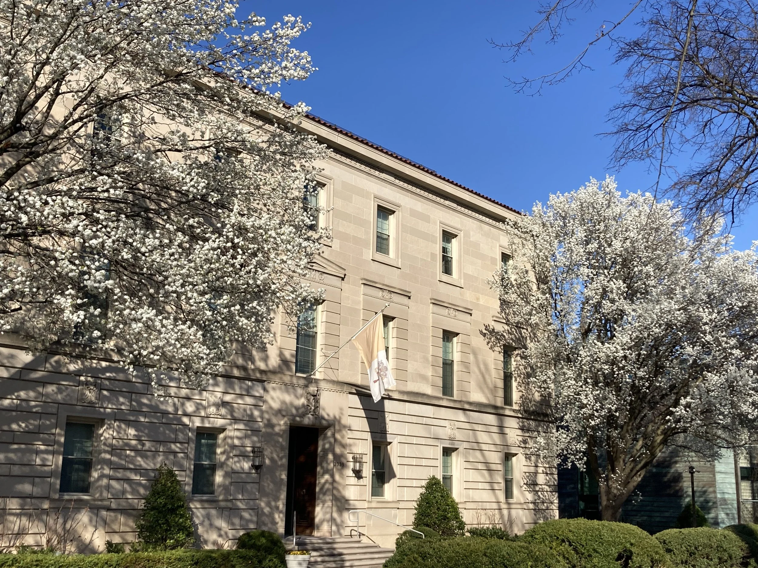 The exterior of the Apostolic Nunciature of the Holy See, colloquially known as the Vatican Embassy. Photo by Molly McCluskey.