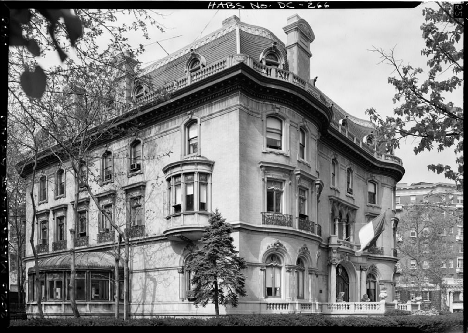 The Mansion at 2020 is now the Embassy of Indonesia. Photo courtesy of the Library of Congress.