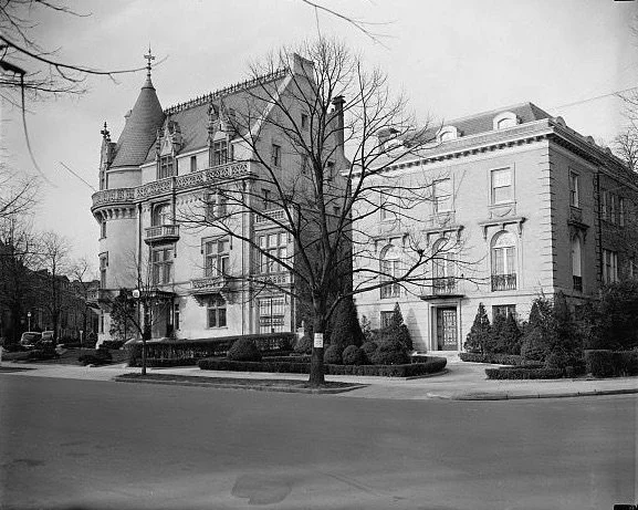 The Christian Hauge House on Massachusetts Ave, the former home of the Embassy of Czechoslovakia. Photo courtesy of the Library of Congress.