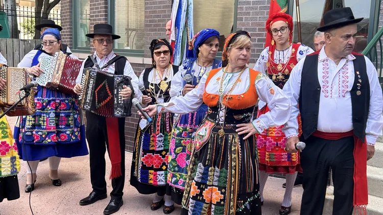 Performers showcase traditional music at the Embassy of Portugal during EU Open House in 2024. Photo by Stephen Staudigl for Diplomatica Global Media.
